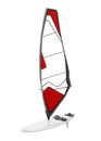 Windsurf Board Sail Isolated