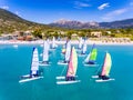 Windsurf boats in Vasiliki, Lefkada Greece Ioanian Island