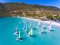 Windsurf boats in Vasiliki, Lefkada Greece Ioanian Island