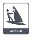 windsurf icon in trendy design style. windsurf icon isolated on white background. windsurf vector icon simple and modern flat