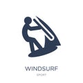 Windsurf icon. Trendy flat vector Windsurf icon on white background from sport collection