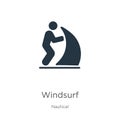 Windsurf icon vector. Trendy flat windsurf icon from nautical collection isolated on white background. Vector illustration can be