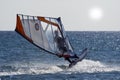 Windsurf jump. Royalty Free Stock Photo