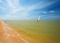 Windsurf sail on the sea