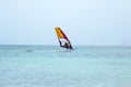 Windsurfer at Aruba island Royalty Free Stock Photo