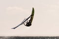 Windsurfer in the evening sun in the camargue, France