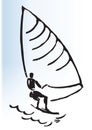 Windsurfer illustration Royalty Free Stock Photo