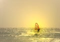 Windsurfer jumping Royalty Free Stock Photo