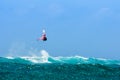 Windsurfer jumping Royalty Free Stock Photo