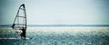 Windsurfer panorama Royalty Free Stock Photo