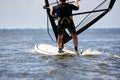 Windsurfer passing by Royalty Free Stock Photo