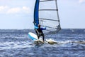 Windsurfer passing by Royalty Free Stock Photo