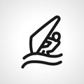 windsurfer pictogram line icon. windsurfer linear outline icon