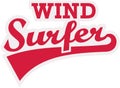 Windsurfer retro word