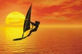 Windsurfer silhouette