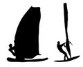 Windsurfer silhouette