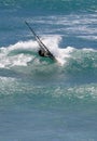 Windsurfer Windsurfing at Diamond Head Beach Royalty Free Stock Photo