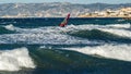 Windsurfers in action