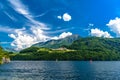 Windsurfers in the lake, Alpnachstadt, Alpnach, Obwalden, Switze