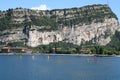 Windsurfers,Torbele, Lake Garda, Italy. Royalty Free Stock Photo