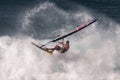 Windsurfing big waves Maui, Hawaii