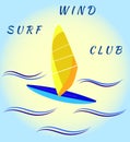 Windsurfing board and waves