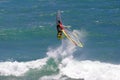 Windsurfing Extreme Action in Hawaii Royalty Free Stock Photo