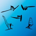 Windsurfing freestyle tricks. Royalty Free Stock Photo