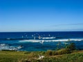 Windsurfing on the island of Maui, Hawaii Royalty Free Stock Photo