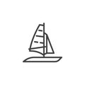 Windsurfing line icon