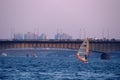 Windsurfing on the River Nile. Royalty Free Stock Photo