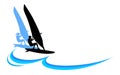Windsurfing sport logo in vector quality.