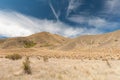 Windswept plains of Lindis Pass Royalty Free Stock Photo