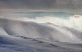 Windswept snowy ridges of Krizna peak Velka Fatra Slovakia