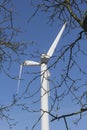 Modern windturbine with broken wings, Flevoland, Netherlands