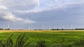 Windturbine on a field Royalty Free Stock Photo