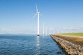 Windturbines along the Dutch coast Royalty Free Stock Photo