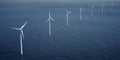 Windturbines on the ocean Royalty Free Stock Photo