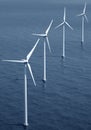 Windturbines on the ocean Royalty Free Stock Photo