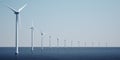 Windturbines on the ocean Royalty Free Stock Photo