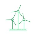 Windturbines. Vector illustration decorative design