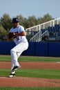 Windup of the Czech pitcher during the baseballgame Czech Republic against Spain Royalty Free Stock Photo