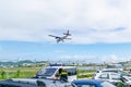 Windward Islands Airways WinAir twin otter DHC-6-300 aircraft preparing to land at Princess Juliana International Airport