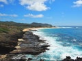 Windward Oahu Rugged Coastline Royalty Free Stock Photo