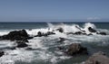 Waves crashing on rocks, Ho\'okipa Beach Park, Maui Royalty Free Stock Photo