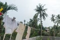 Windy day weather just before rain in early monsoon season. Norwesters or the Kalbaishakhi Wind blowing. View from roof of a Royalty Free Stock Photo