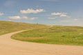 Windy Dirt Road up a Hill