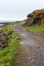 Windy path beside the coast