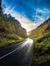 Windy Road through Cheddar Gorge, England