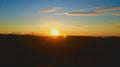 Windy Sunset and Sunset at Makara beach in New Zealand Royalty Free Stock Photo